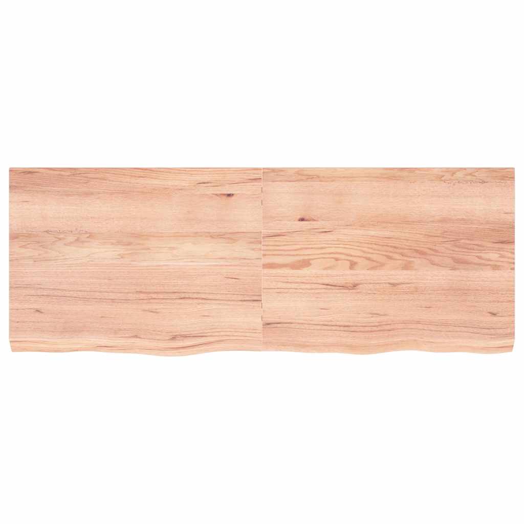 Ράφι Τοίχου Ανοιχτό Καφέ 160x60x(2-6)εκ. Επεξ. Μασίφ Ξύλο Δρυός