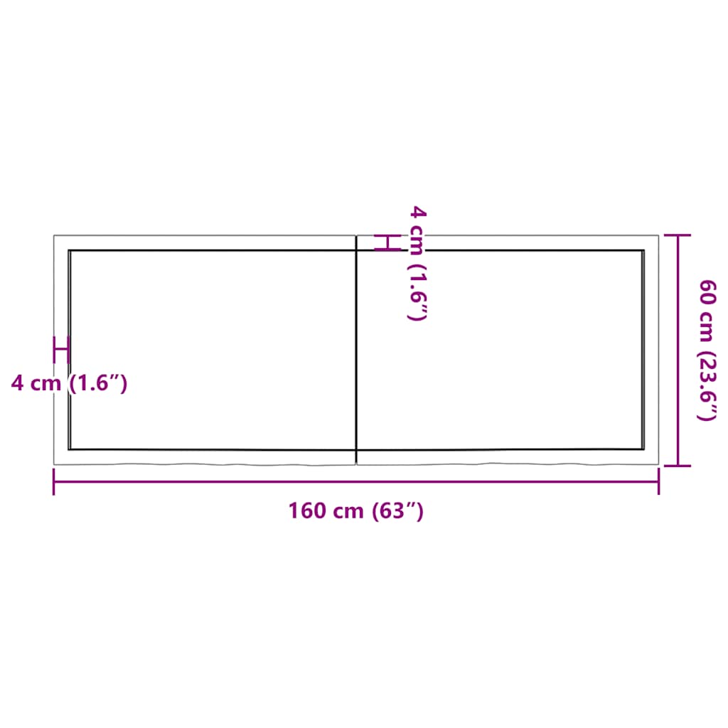Ράφι Τοίχου Ανοιχτό Καφέ 160x60x(2-6)εκ. Επεξ. Μασίφ Ξύλο Δρυός