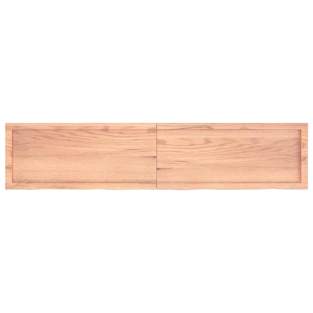Ράφι Τοίχου Ανοιχτό Καφέ 180x40x(2-6)εκ. Επεξ. Μασίφ Ξύλο Δρυός - Pakobazaar