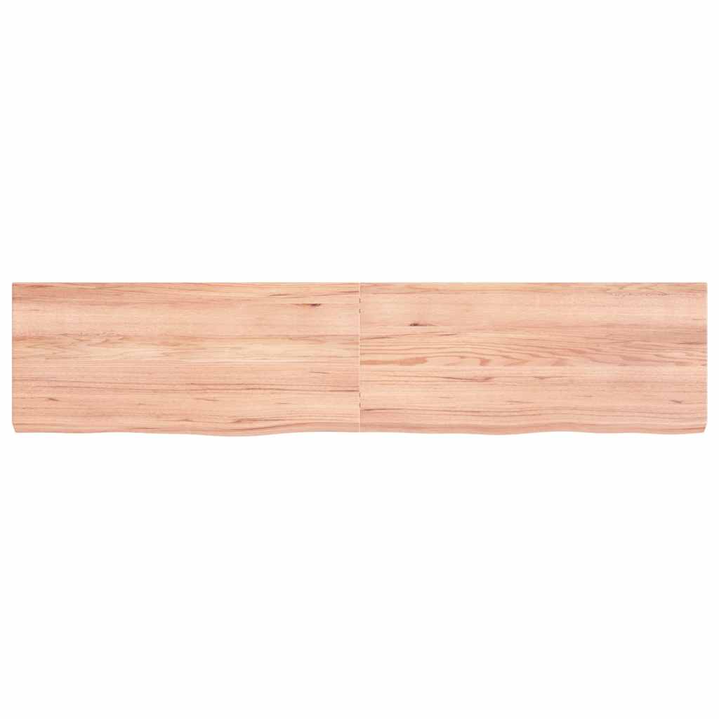 Ράφι Τοίχου Ανοιχτό Καφέ 180x40x(2-6)εκ. Επεξ. Μασίφ Ξύλο Δρυός - Pakobazaar
