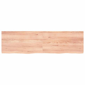 Ράφι Τοίχου Ανοιχτό Καφέ 180x50x(2-4)εκ. Επεξ. Μασίφ Ξύλο Δρυός