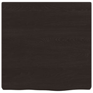 Ράφι Τοίχου Σκούρο Καφέ 40x40x(2-4) εκ. Επεξ. Μασίφ Ξύλο Δρυός