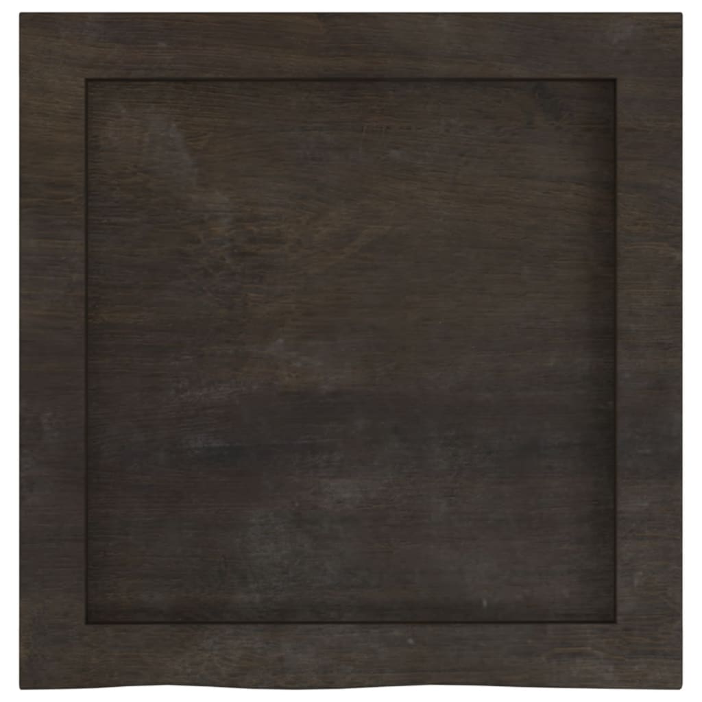 Ράφι Τοίχου Σκούρο Καφέ 40x40x(2-4) εκ. Επεξ. Μασίφ Ξύλο Δρυός