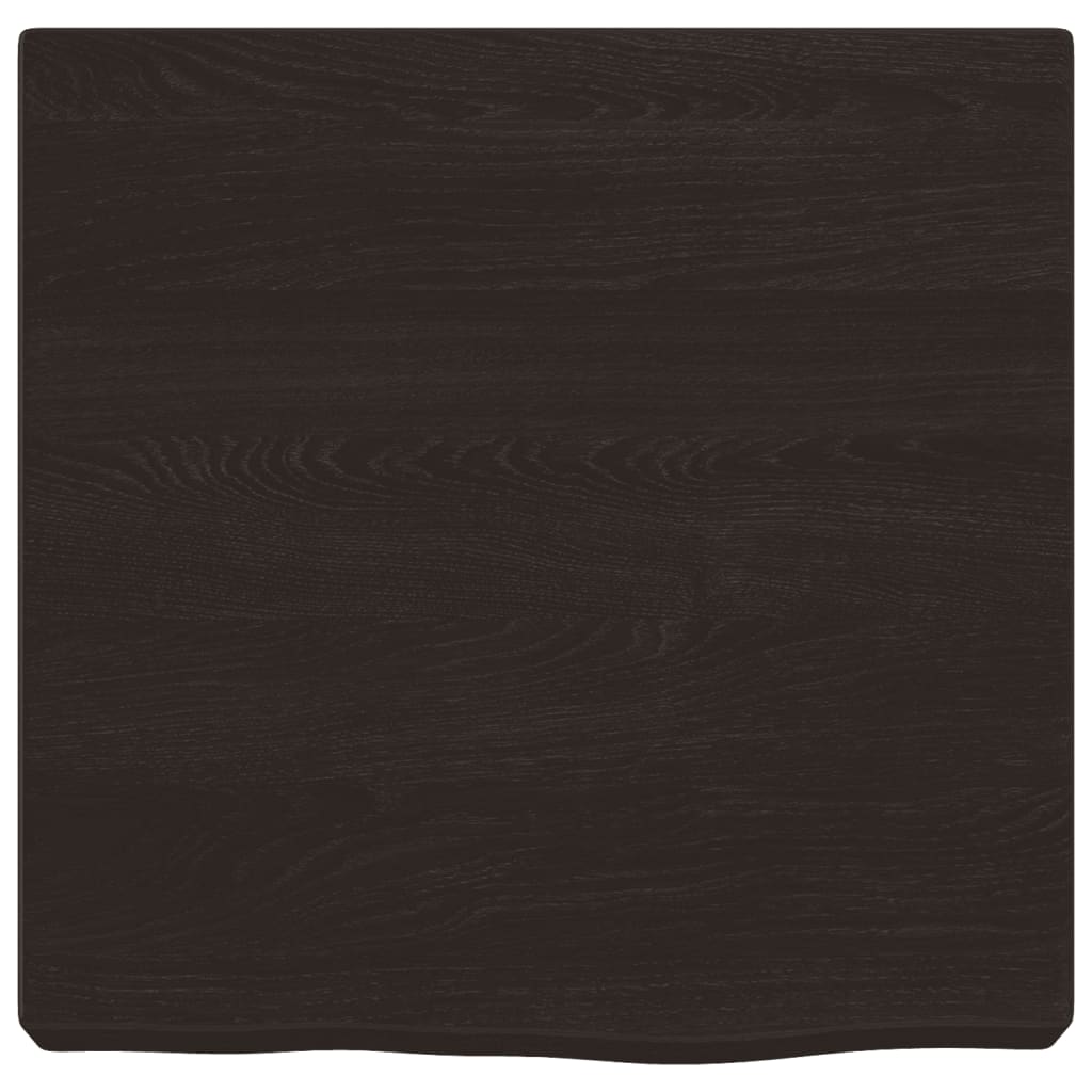 Ράφι Τοίχου Σκούρο Καφέ 40x40x(2-6) εκ. Επεξ. Μασίφ Ξύλο Δρυός