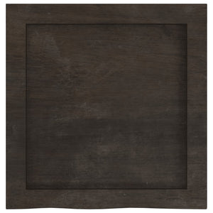 Ράφι Τοίχου Σκούρο Καφέ 40x40x(2-6) εκ. Επεξ. Μασίφ Ξύλο Δρυός