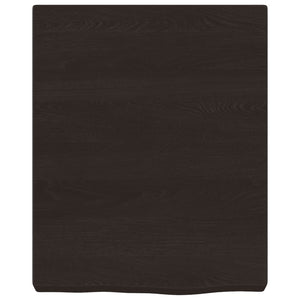 Ράφι Τοίχου Σκούρο Καφέ 40x50x(2-6) εκ. Επεξ. Μασίφ Ξύλο Δρυός - Pakobazaar