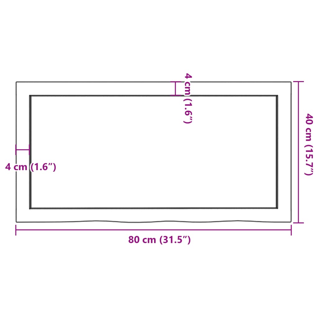 Ράφι Τοίχου Σκούρο Καφέ 80x40x(2-6) εκ. Επεξ. Μασίφ Ξύλο Δρυός - Pakobazaar