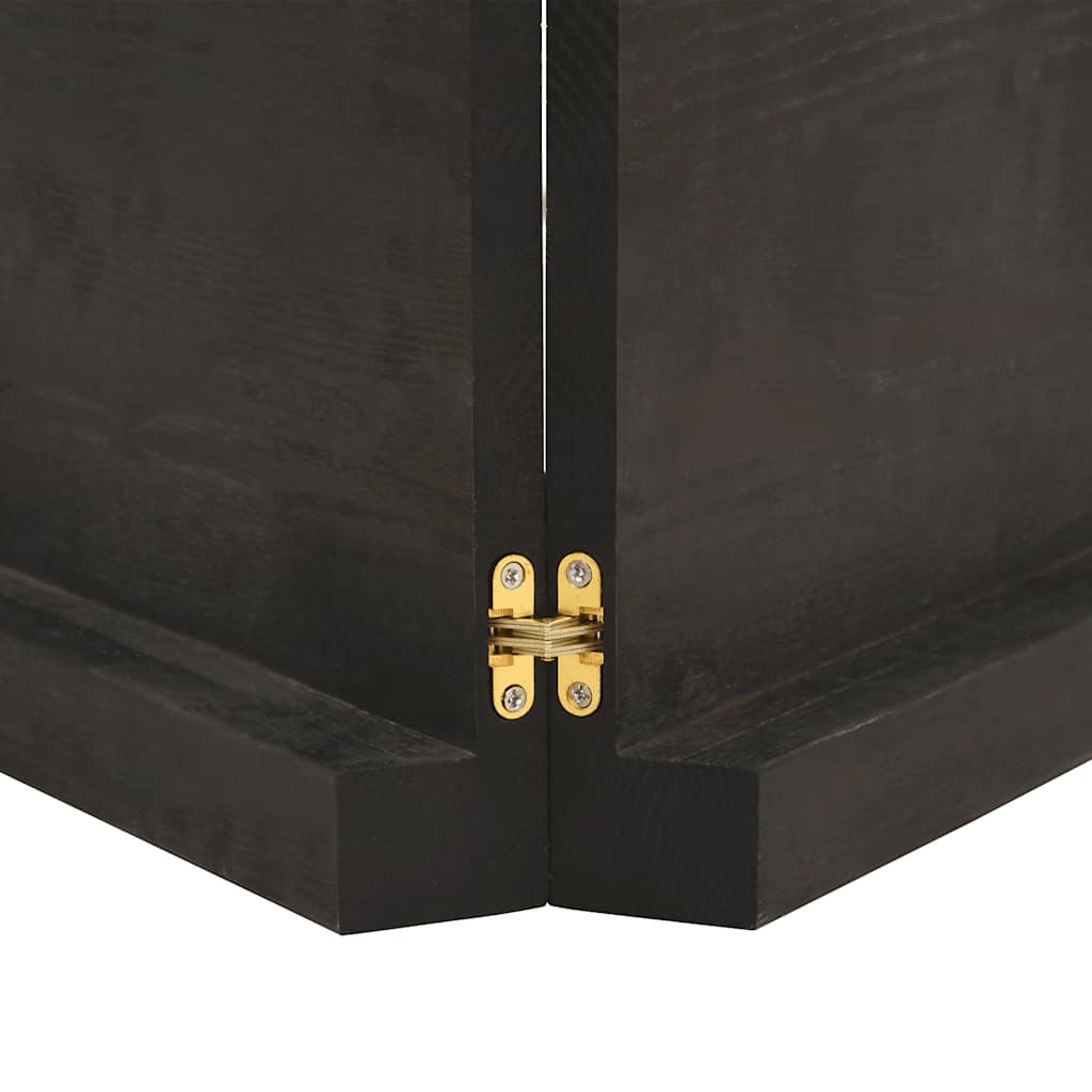 Ράφι Τοίχου Σκούρο Καφέ 180x30x(2-6) εκ. Επεξ. Μασίφ Ξύλο Δρυός