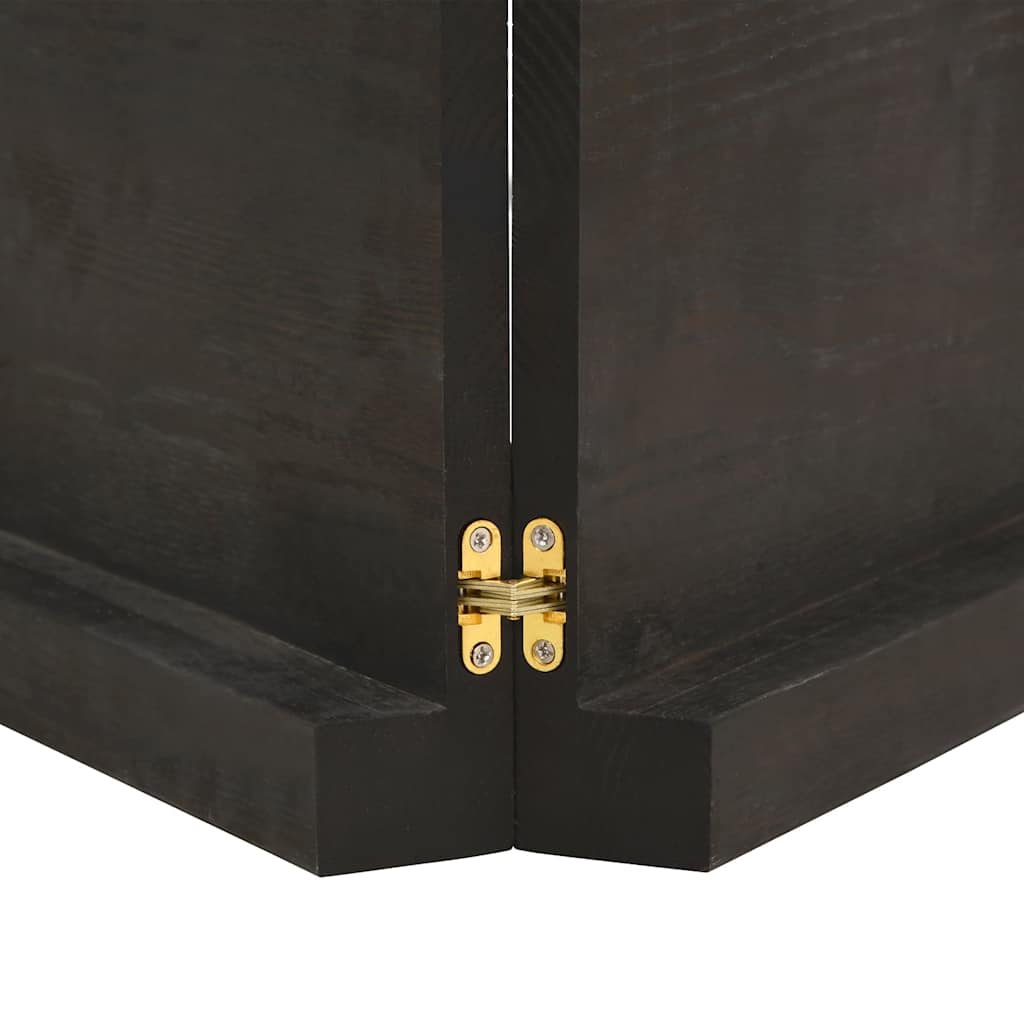 Ράφι Τοίχου Σκούρο Καφέ 180x60x(2-6) εκ. Επεξ. Μασίφ Ξύλο Δρυός