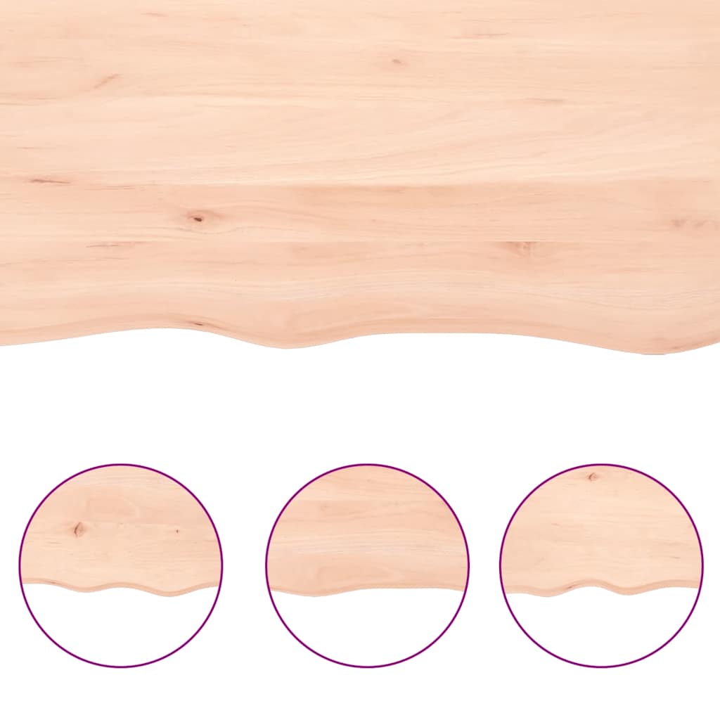 Επιφάνεια Τραπεζιού 140x40x(2-6) εκ. Ακατέργ. Μασίφ Ξύλο Δρυός