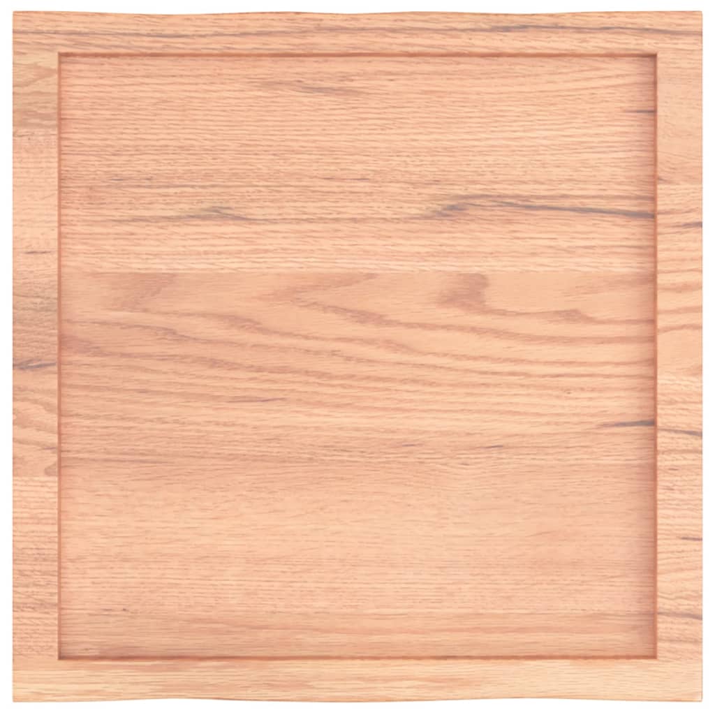 Επιφ Τραπεζιού Αν Καφέ 60x60x(2-4)εκ. Ακατέργ. Μασίφ Ξύλο Δρυός