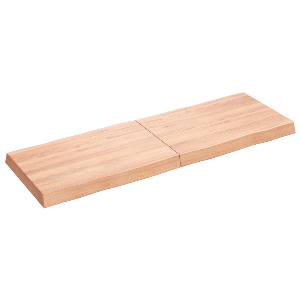 Επιφ Τραπεζιού Αν Καφέ 120x40x(2-6)εκ.Ακατέργ. Μασίφ Ξύλο Δρυός - Pakobazaar