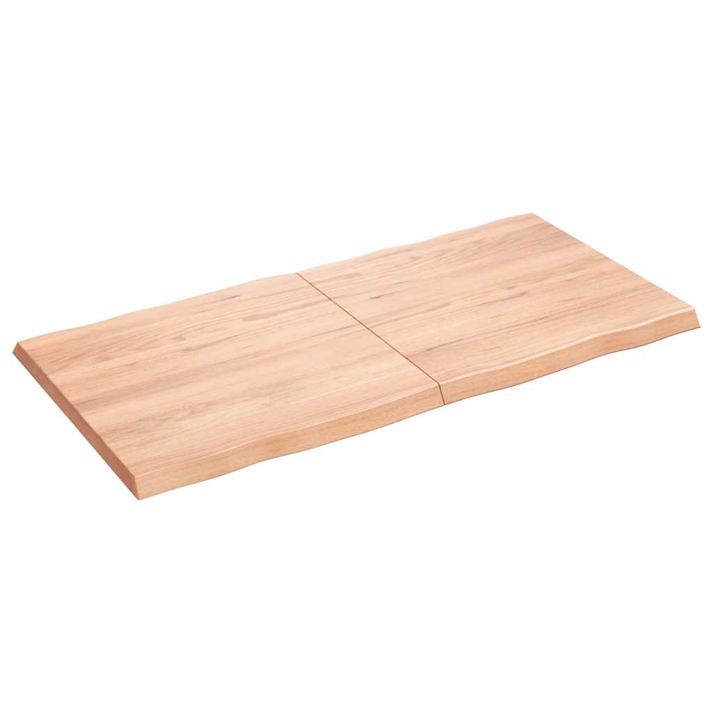 Επιφ Τραπεζιού Αν Καφέ 120x60x(2-4)εκ.Ακατέργ. Μασίφ Ξύλο Δρυός