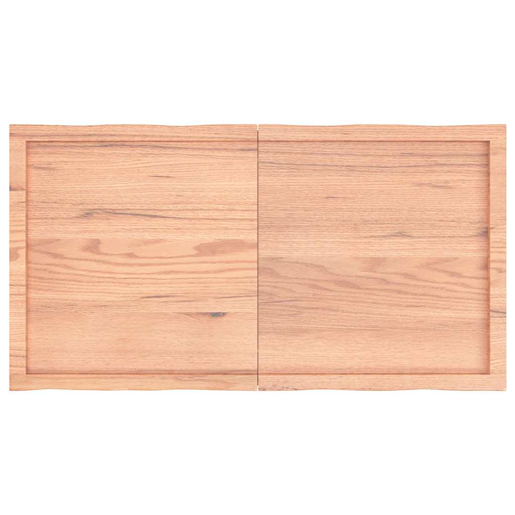 Επιφ Τραπεζιού Αν Καφέ 120x60x(2-4)εκ.Ακατέργ. Μασίφ Ξύλο Δρυός