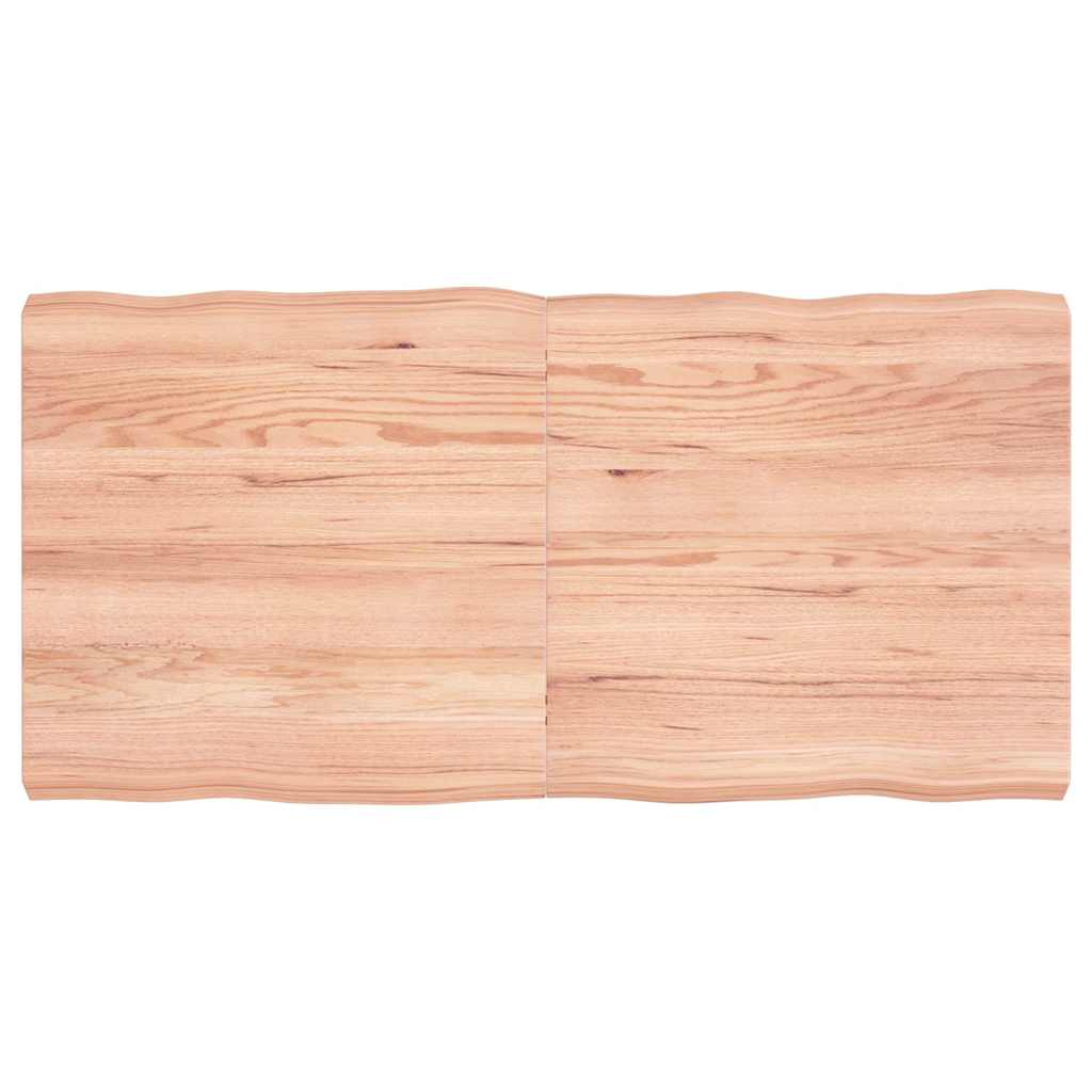 Επιφ Τραπεζιού Αν Καφέ 120x60x(2-6)εκ.Ακατέργ. Μασίφ Ξύλο Δρυός