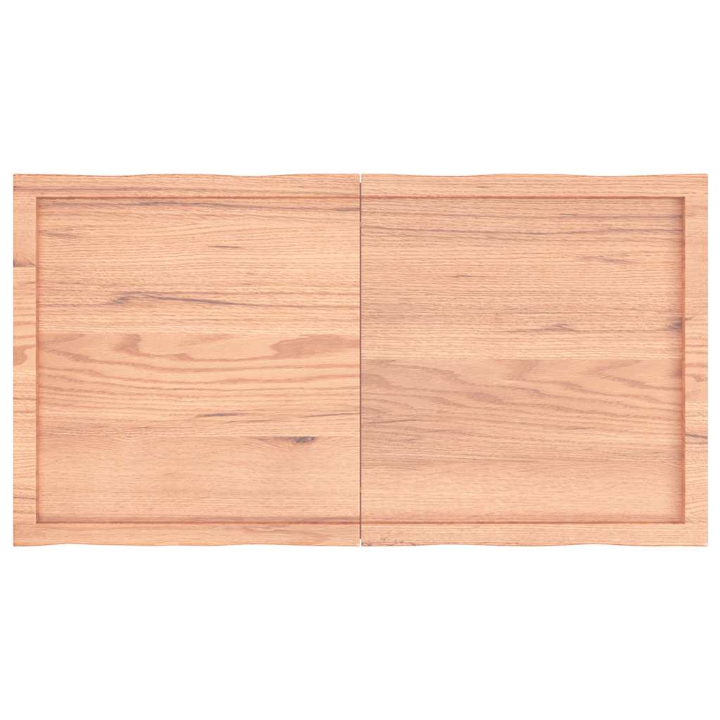 Επιφ Τραπεζιού Αν Καφέ 120x60x(2-6)εκ.Ακατέργ. Μασίφ Ξύλο Δρυός