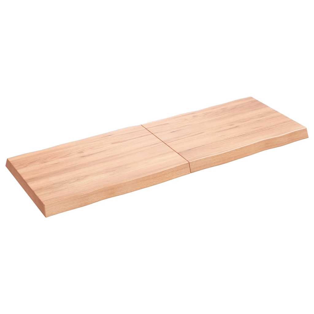 Επιφ Τραπεζιού Αν Καφέ 140x50x(2-6)εκ.Ακατέργ. Μασίφ Ξύλο Δρυός
