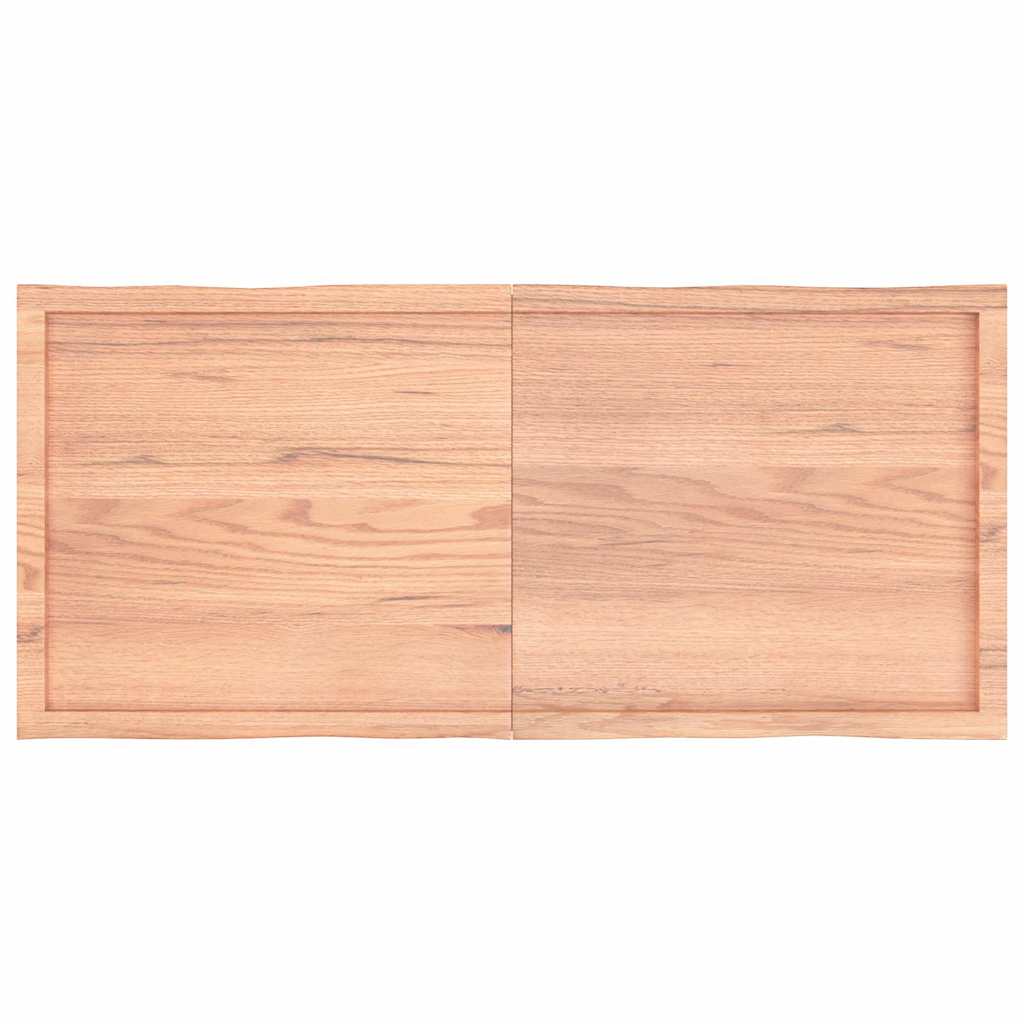 Επιφ Τραπεζιού Αν Καφέ 140x60x(2-6)εκ.Ακατέργ. Μασίφ Ξύλο Δρυός