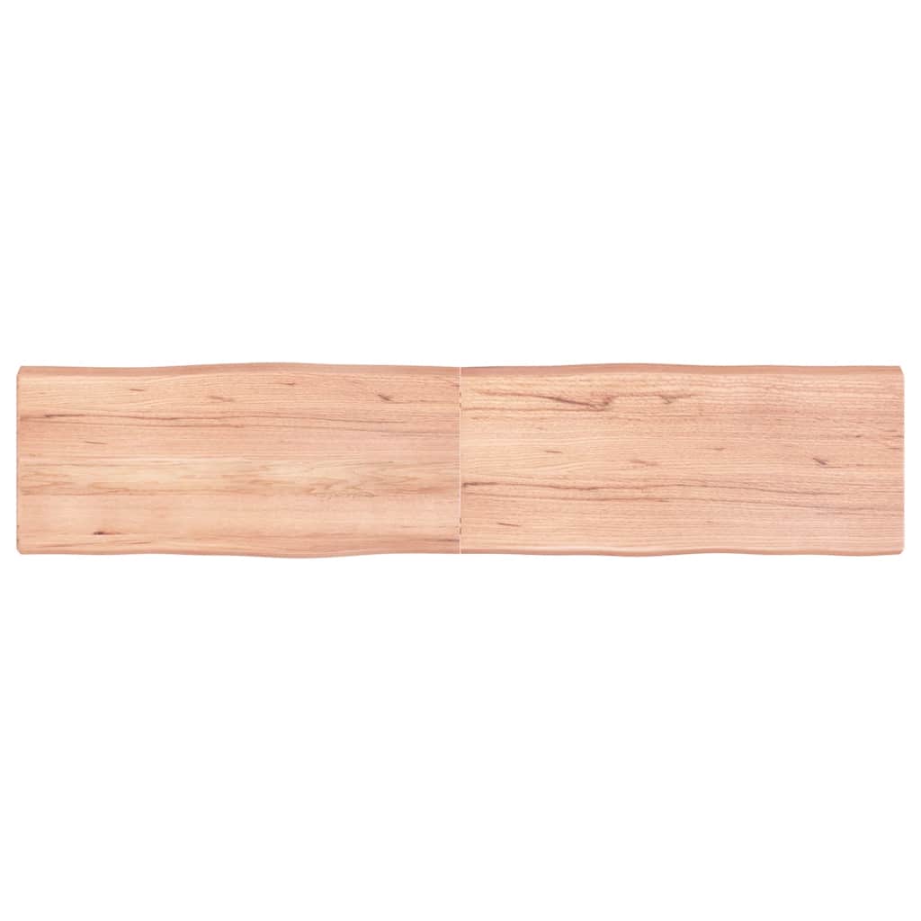Επιφ Τραπεζιού Αν Καφέ 180x40x(2-6)εκ.Ακατέργ. Μασίφ Ξύλο Δρυός - Pakobazaar