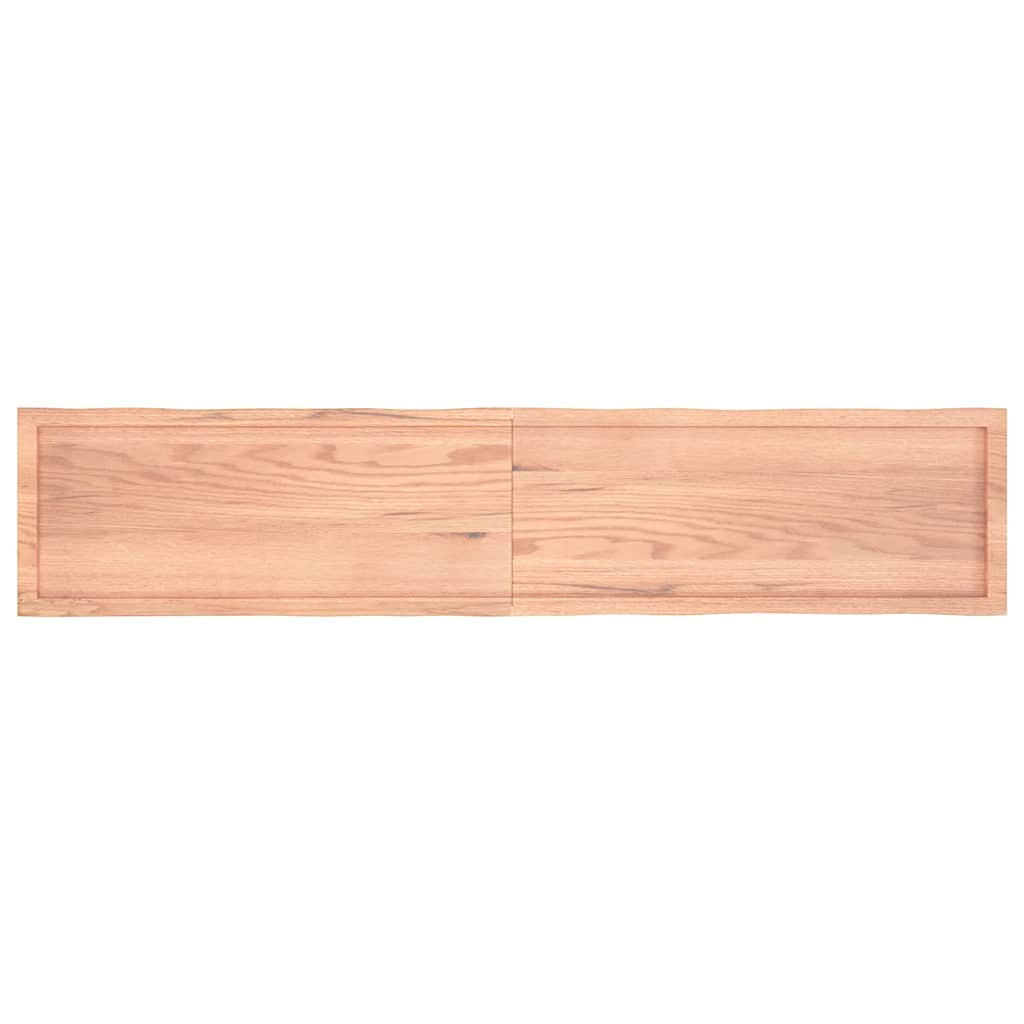 Επιφ Τραπεζιού Αν Καφέ 200x40x(2-6)εκ.Ακατέργ. Μασίφ Ξύλο Δρυός