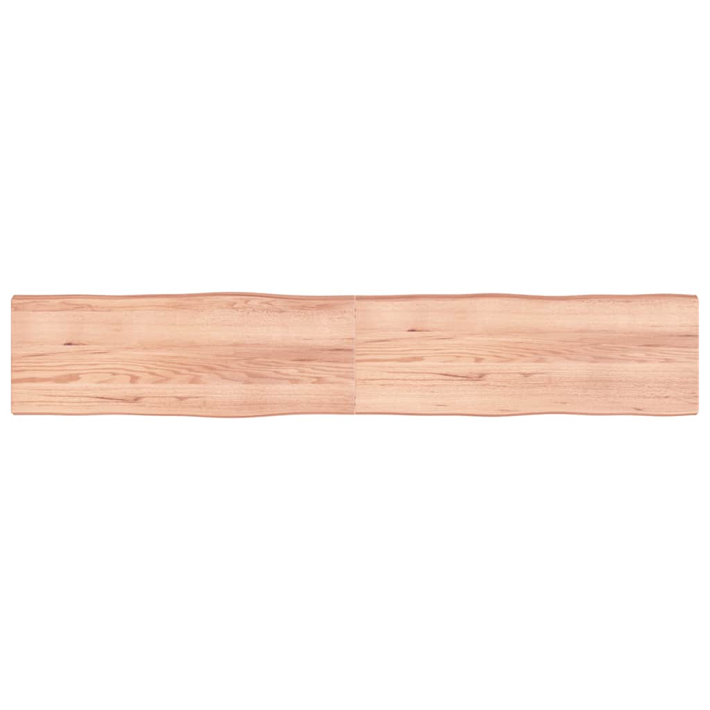 Επιφ Τραπεζιού Αν Καφέ 220x40x(2-6)εκ.Ακατέργ. Μασίφ Ξύλο Δρυός