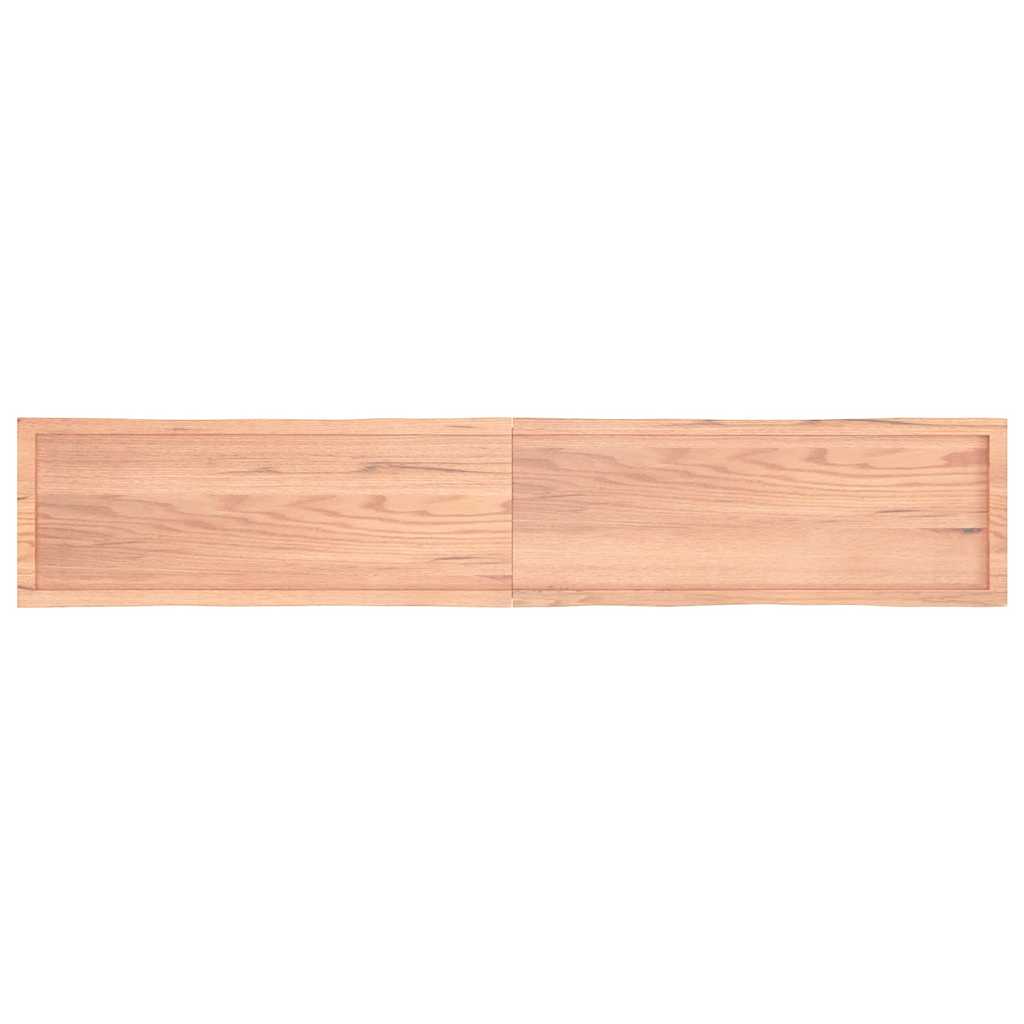 Επιφ Τραπεζιού Αν Καφέ 220x40x(2-6)εκ.Ακατέργ. Μασίφ Ξύλο Δρυός
