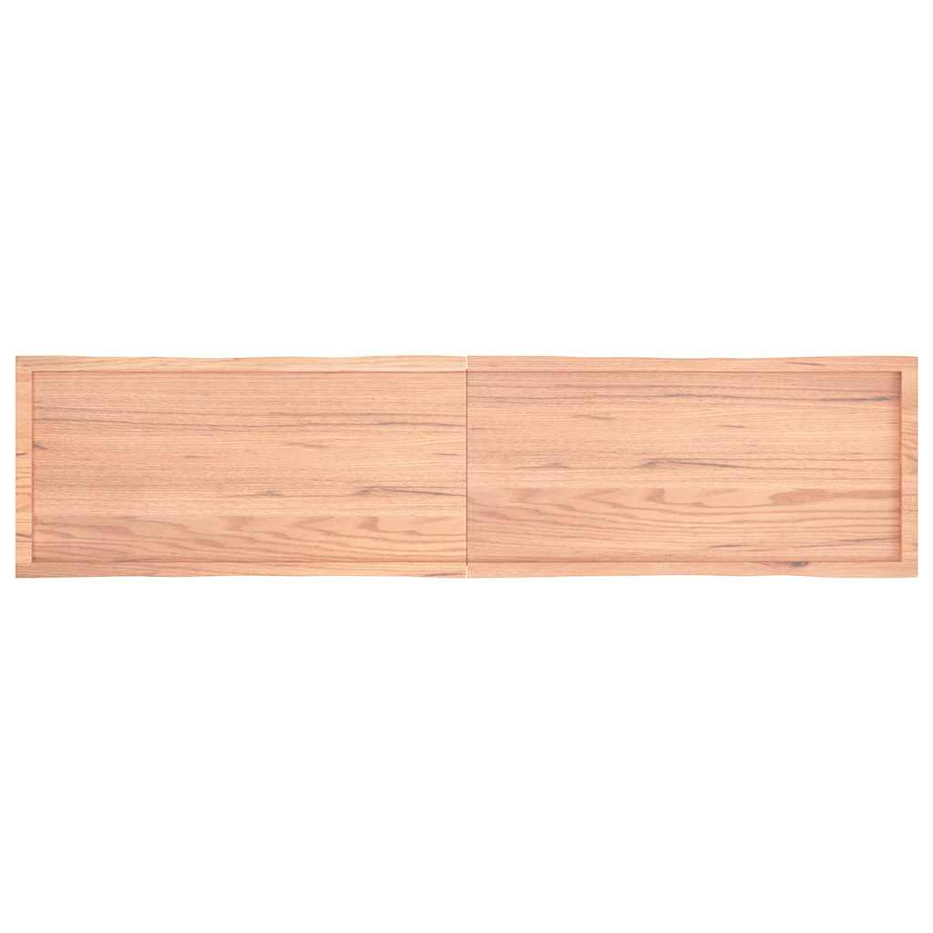 Επιφ Τραπεζιού Αν Καφέ 220x50x(2-4)εκ.Ακατέργ. Μασίφ Ξύλο Δρυός - Pakobazaar