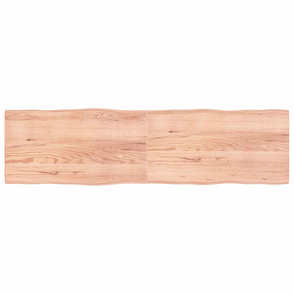 Επιφ Τραπεζιού Αν Καφέ 220x60x(2-4)εκ.Ακατέργ. Μασίφ Ξύλο Δρυός