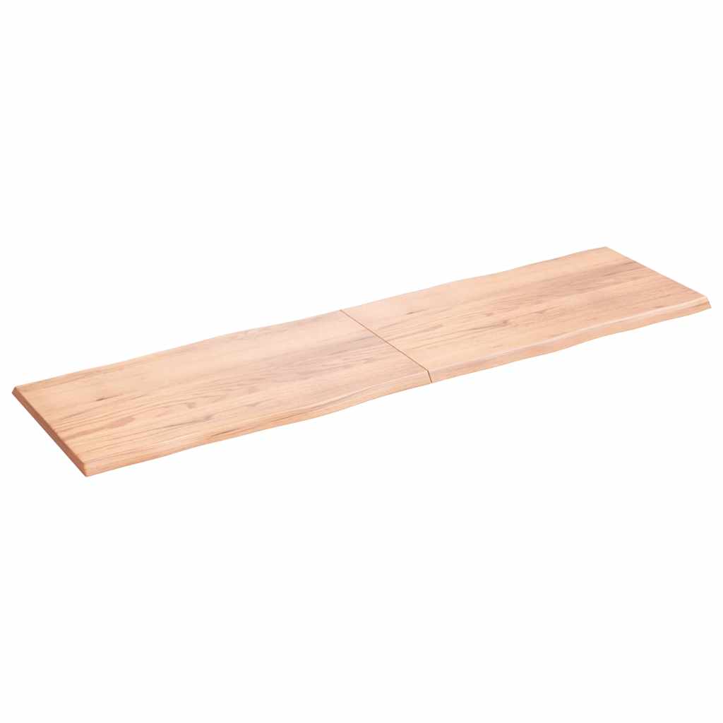 Επιφ Τραπεζιού Αν Καφέ 220x60x(2-4)εκ.Ακατέργ. Μασίφ Ξύλο Δρυός