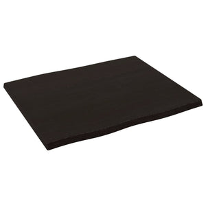 Επιφάνεια Τραπεζιού Σκ Καφέ 60x50x2 εκ Επ. Ξύλο Δρυός Live Edge