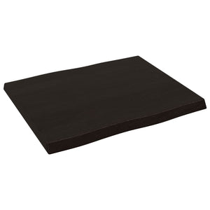 Επιφ Τραπεζιού Αν Καφέ 60x50x(2-4)εκ. Ακατέργ. Μασίφ Ξύλο Δρυός