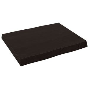 Επιφ Τραπεζιού Αν Καφέ 60x50x(2-6)εκ. Ακατέργ. Μασίφ Ξύλο Δρυός