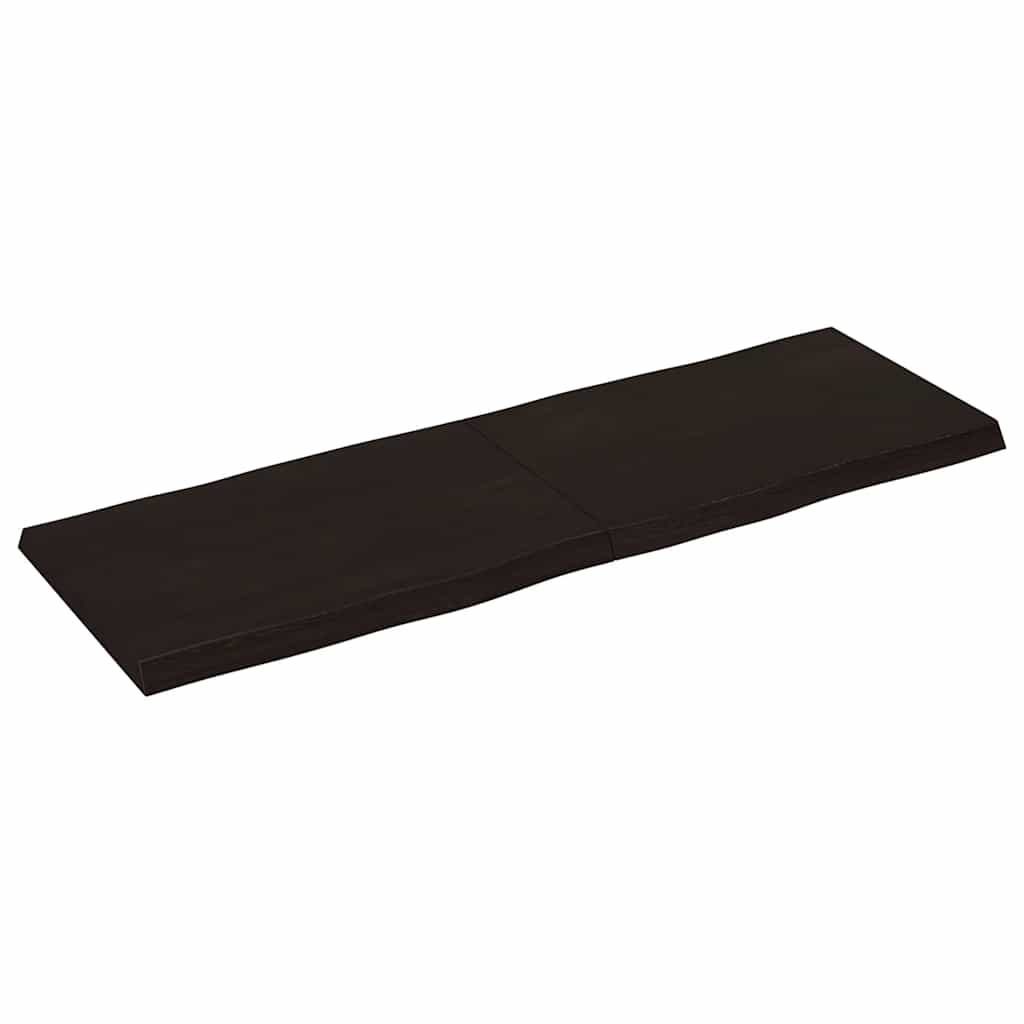 Επιφ Τραπεζιού Αν Καφέ 120x40x(2-4)εκ.Ακατέργ. Μασίφ Ξύλο Δρυός