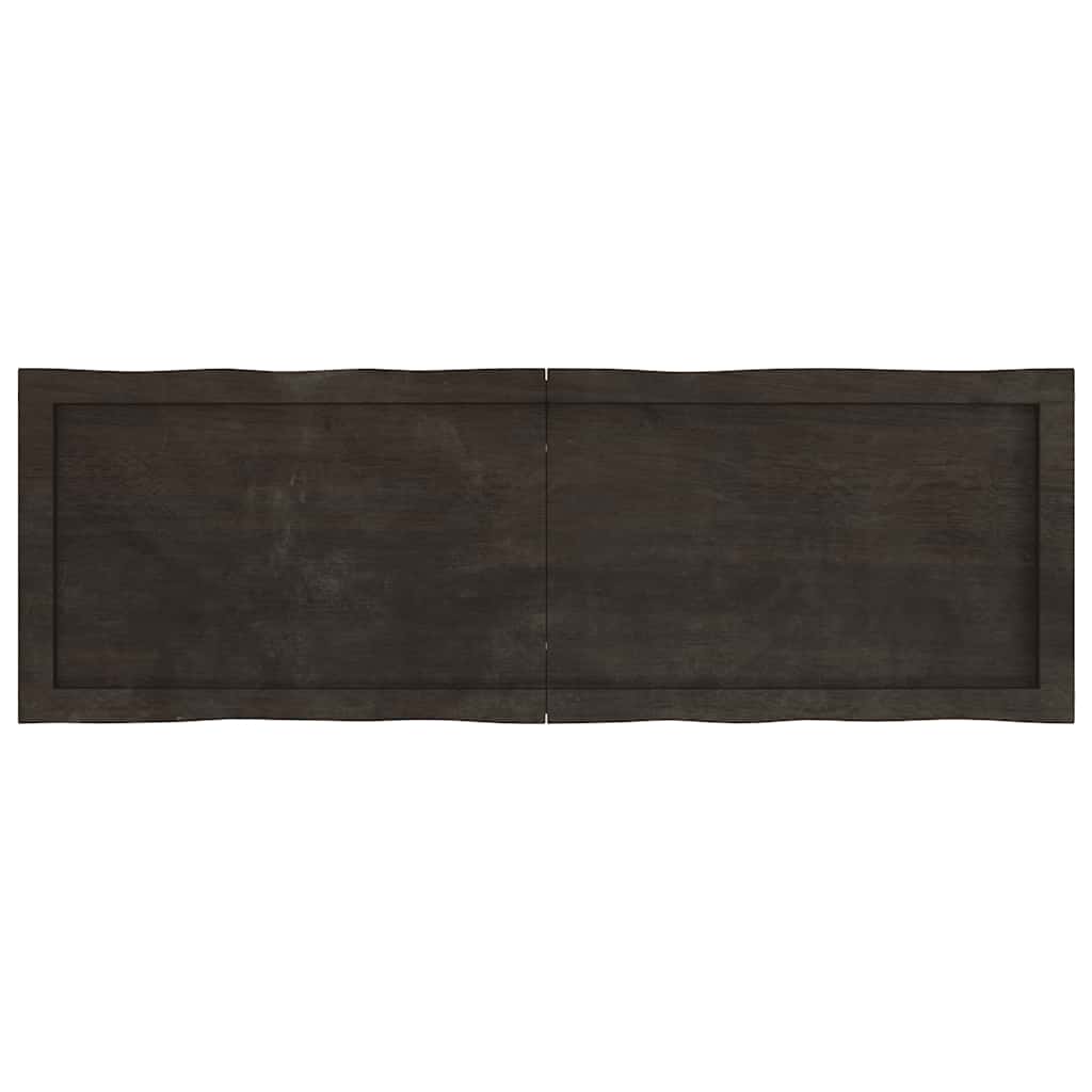 Επιφ Τραπεζιού Αν Καφέ 120x40x(2-4)εκ.Ακατέργ. Μασίφ Ξύλο Δρυός
