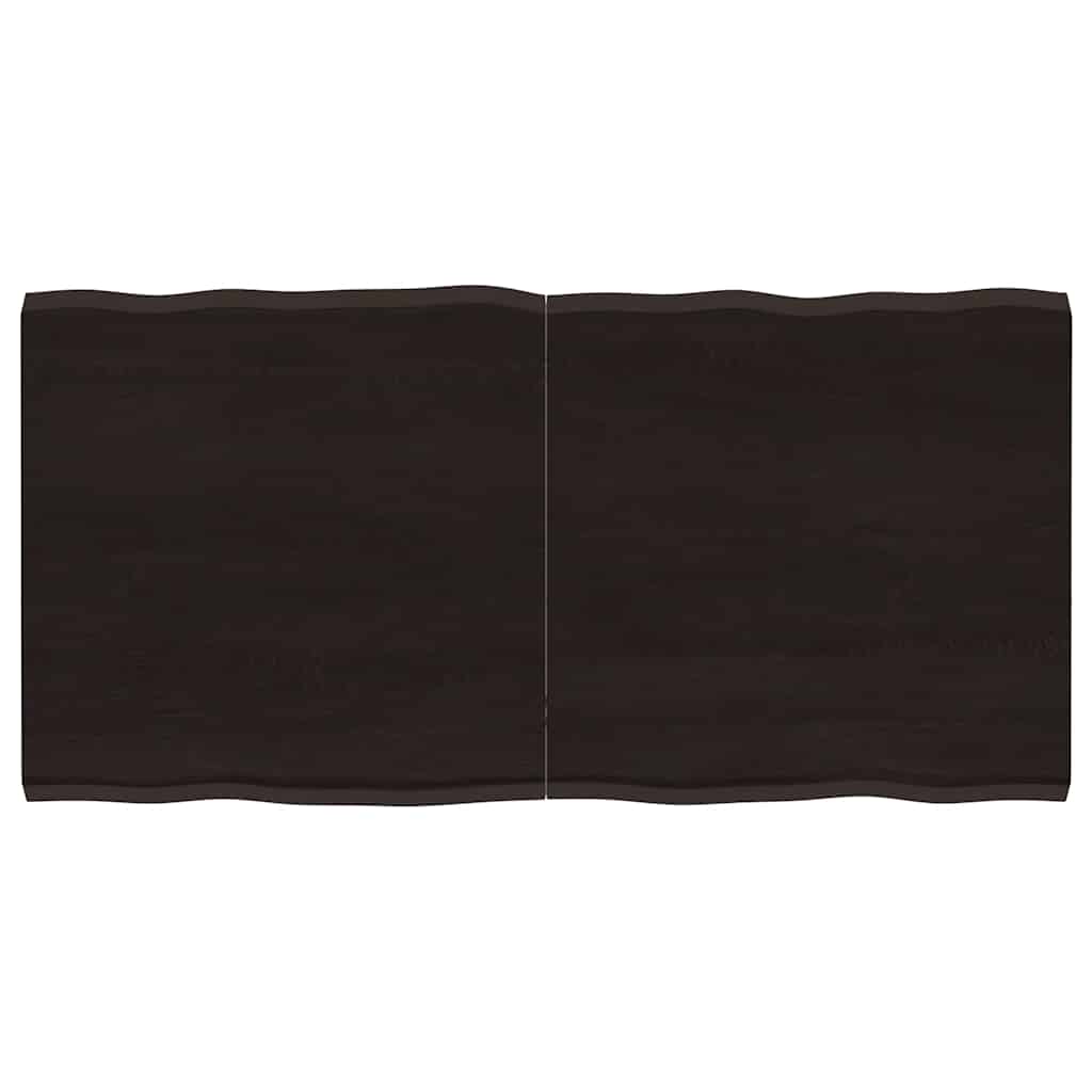 Επιφ Τραπεζιού Αν Καφέ 120x60x(2-4)εκ.Ακατέργ. Μασίφ Ξύλο Δρυός