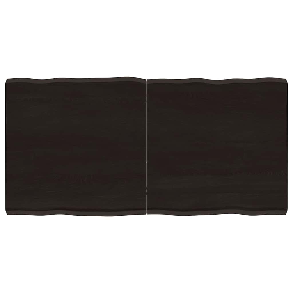 Επιφ Τραπεζιού Αν Καφέ 120x60x(2-6)εκ.Ακατέργ. Μασίφ Ξύλο Δρυός