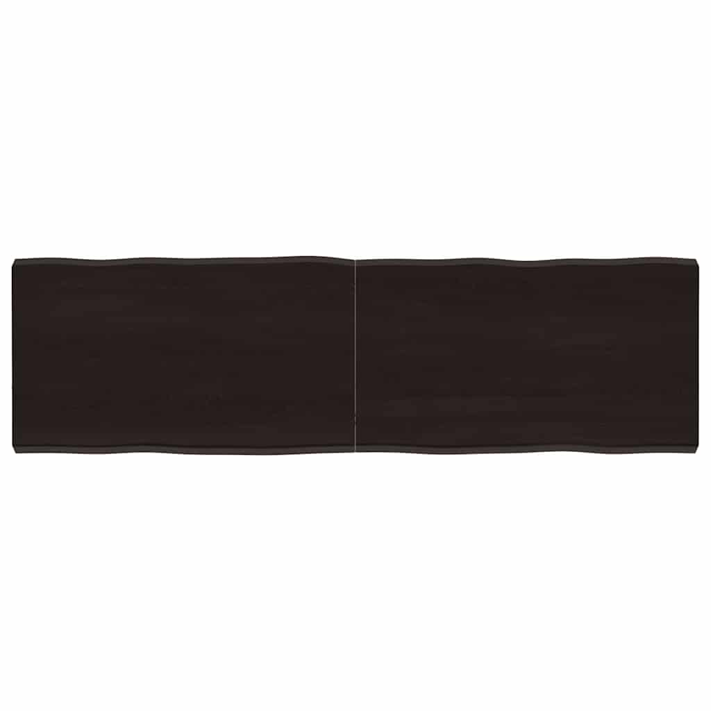 Επιφ Τραπεζιού Αν Καφέ 140x40x(2-4)εκ.Ακατέργ. Μασίφ Ξύλο Δρυός