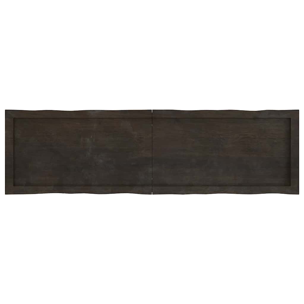 Επιφ Τραπεζιού Αν Καφέ 140x40x(2-4)εκ.Ακατέργ. Μασίφ Ξύλο Δρυός