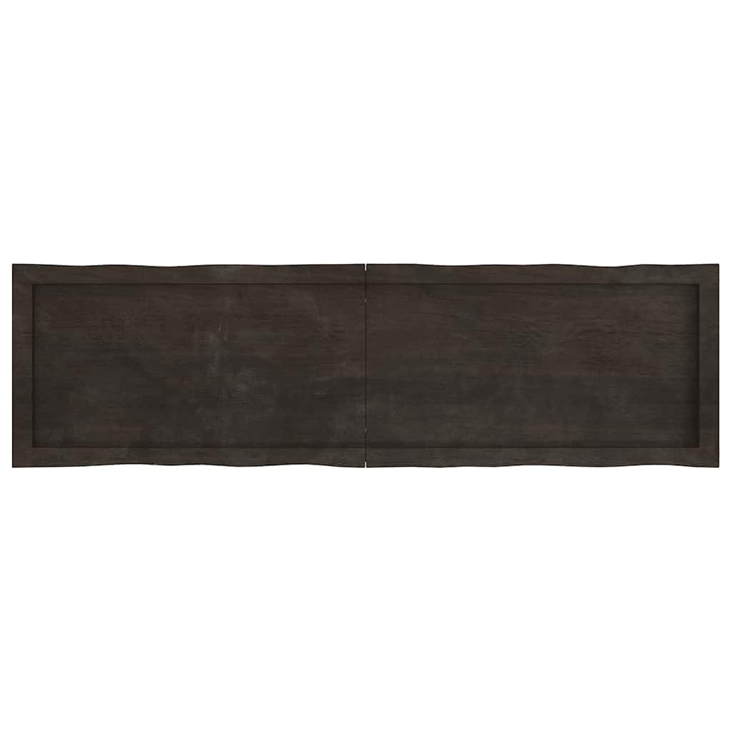Επιφ Τραπεζιού Αν Καφέ 140x40x(2-6)εκ.Ακατέργ. Μασίφ Ξύλο Δρυός
