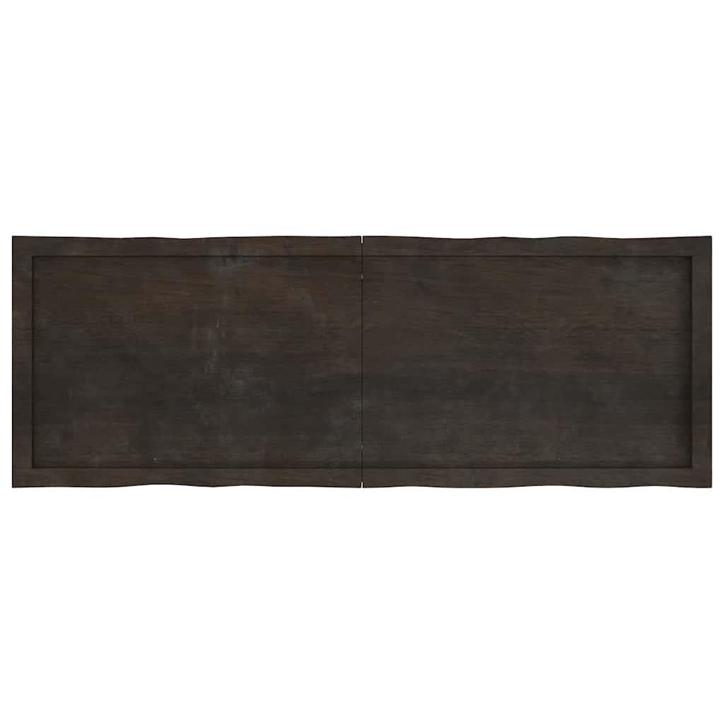 Επιφ Τραπεζιού Αν Καφέ 140x50x(2-4)εκ.Ακατέργ. Μασίφ Ξύλο Δρυός - Pakobazaar