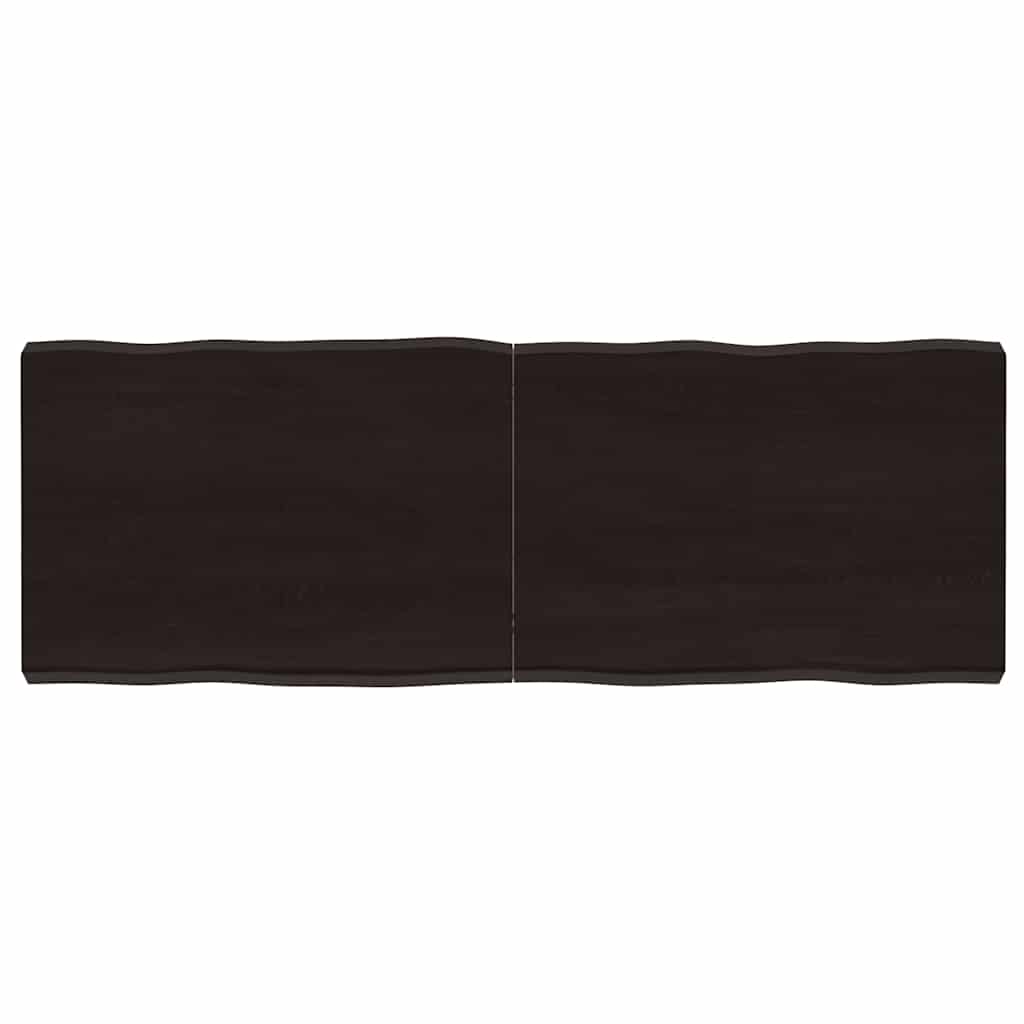 Επιφ Τραπεζιού Αν Καφέ 140x50x(2-6)εκ.Ακατέργ. Μασίφ Ξύλο Δρυός
