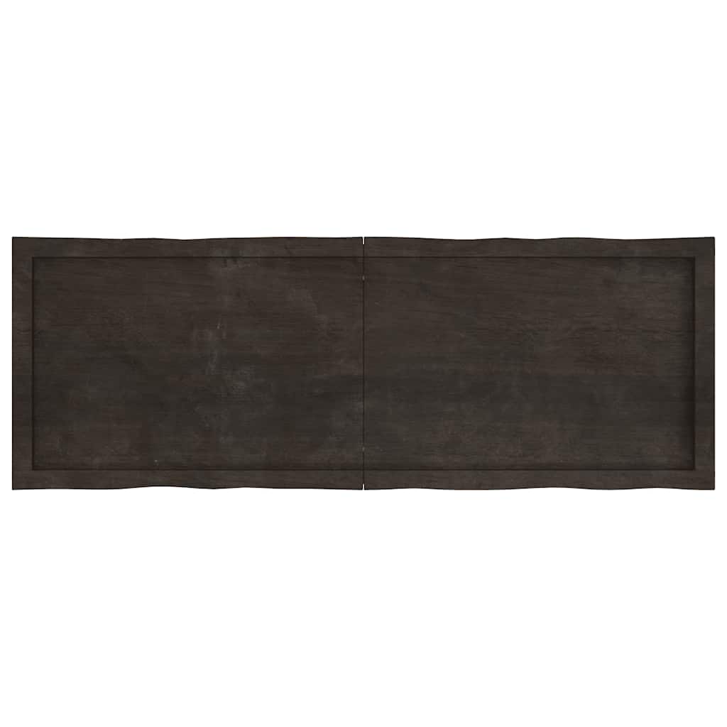 Επιφ Τραπεζιού Αν Καφέ 140x50x(2-6)εκ.Ακατέργ. Μασίφ Ξύλο Δρυός