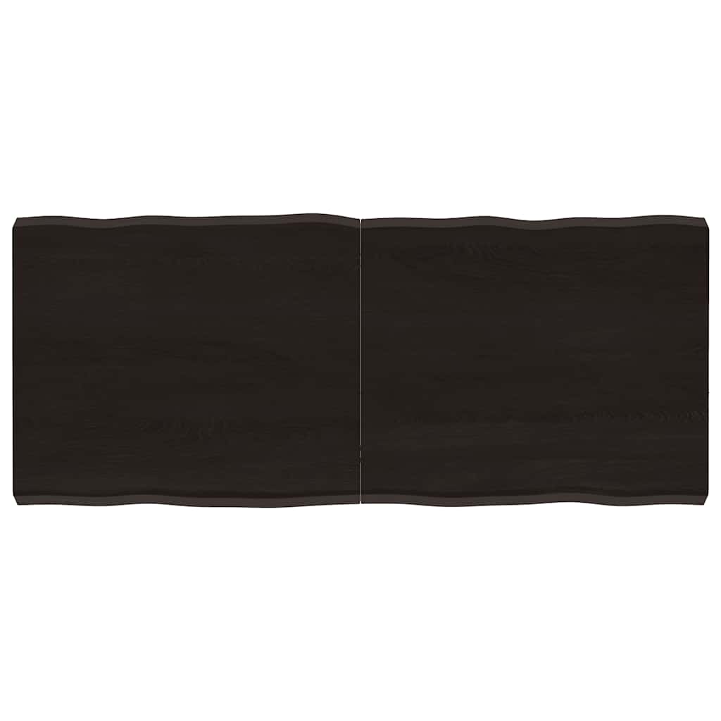 Επιφ Τραπεζιού Αν Καφέ 140x60x(2-6)εκ.Ακατέργ. Μασίφ Ξύλο Δρυός