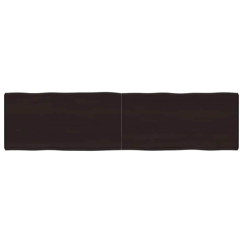Επιφ Τραπεζιού Αν Καφέ 160x40x(2-6)εκ.Ακατέργ. Μασίφ Ξύλο Δρυός