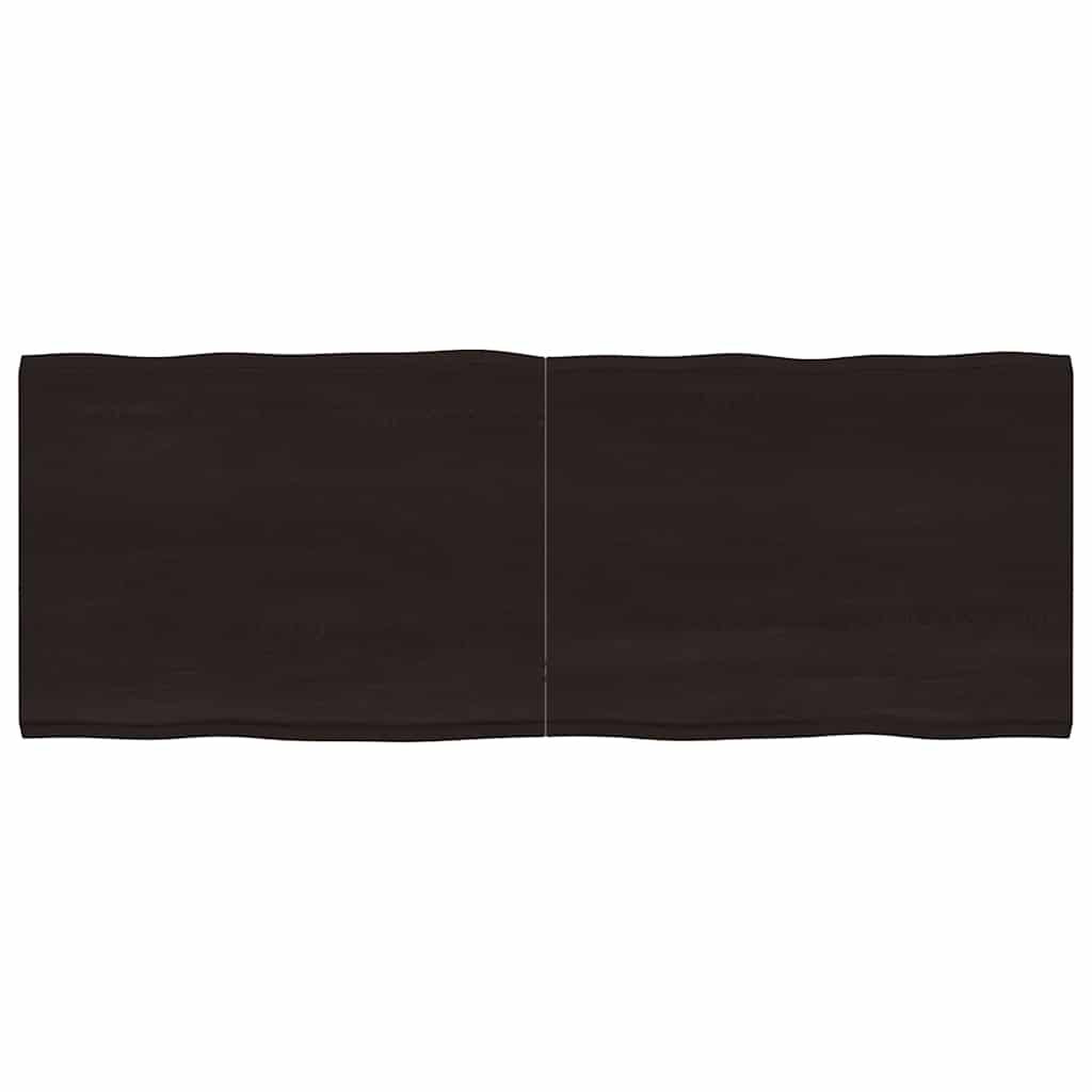 Επιφ Τραπεζιού Αν Καφέ 160x60x(2-4)εκ.Ακατέργ. Μασίφ Ξύλο Δρυός