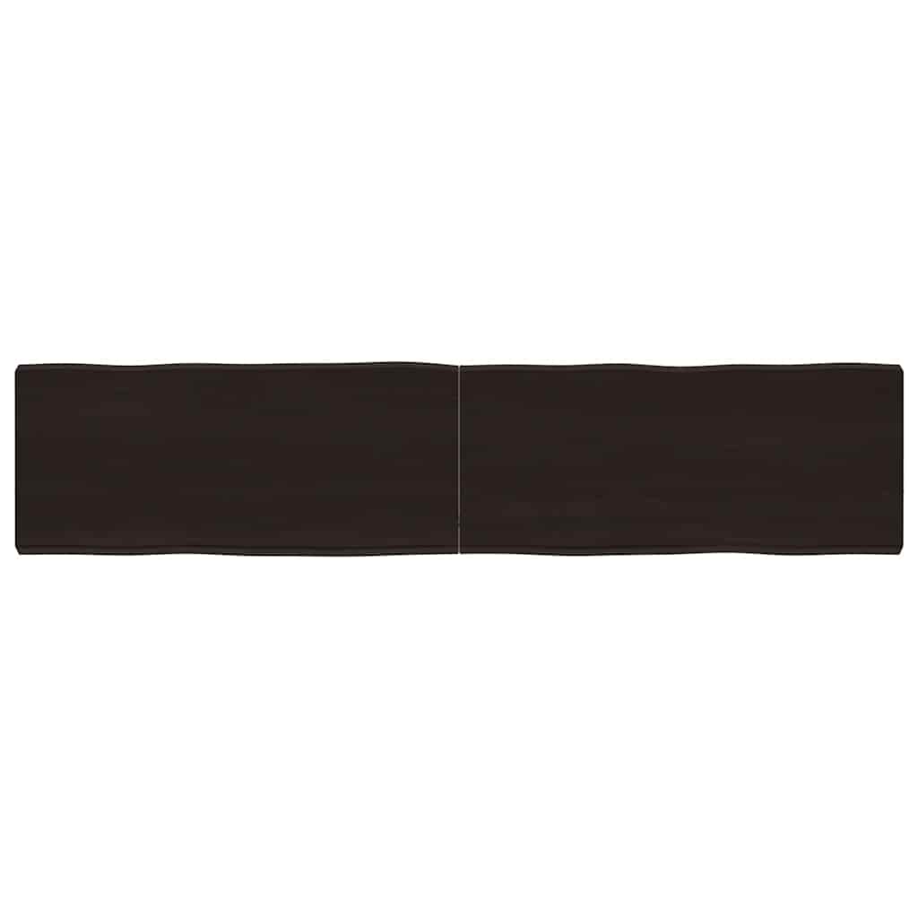 Επιφ Τραπεζιού Αν Καφέ 180x40x(2-6)εκ.Ακατέργ. Μασίφ Ξύλο Δρυός