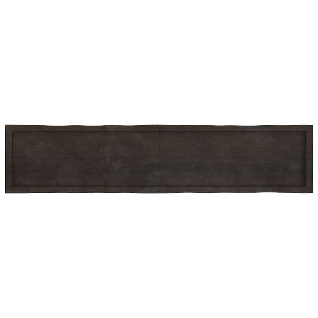 Επιφ Τραπεζιού Αν Καφέ 180x40x(2-6)εκ.Ακατέργ. Μασίφ Ξύλο Δρυός