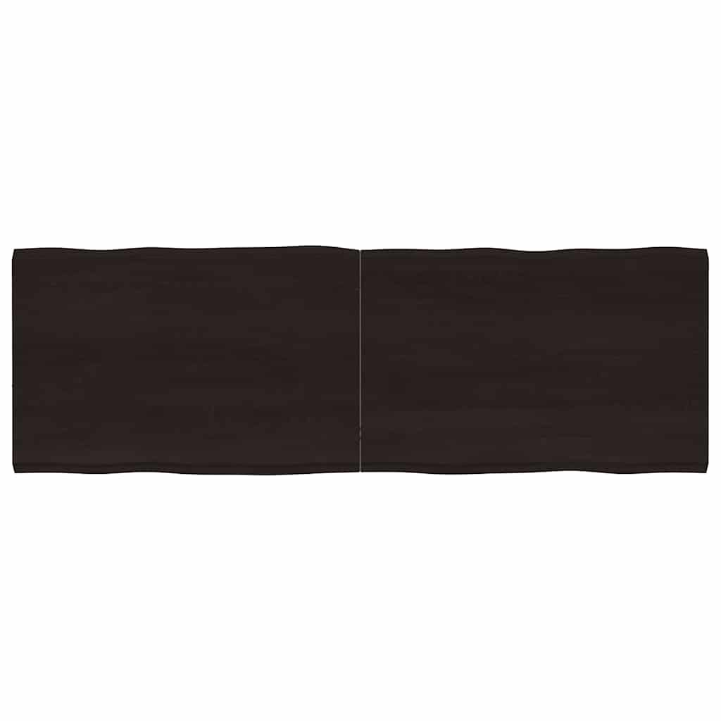 Επιφ Τραπεζιού Αν Καφέ 180x60x(2-4)εκ.Ακατέργ. Μασίφ Ξύλο Δρυός