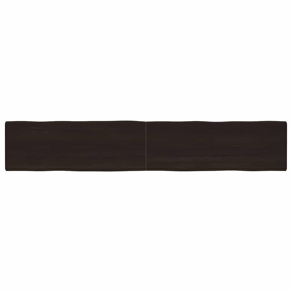 Επιφ Τραπεζιού Αν Καφέ 220x40x(2-4)εκ.Ακατέργ. Μασίφ Ξύλο Δρυός - Pakobazaar