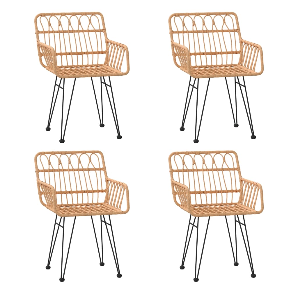 Σετ Τραπεζαρίας Κήπου 5 Τεμαχίων από Συνθετικό Ρατάν